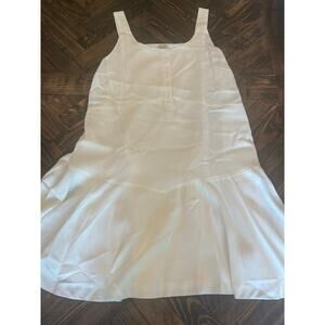 Festival Wedding Shower Tiered Dress Size 14 Shift Tencel Tennis Western Neutral